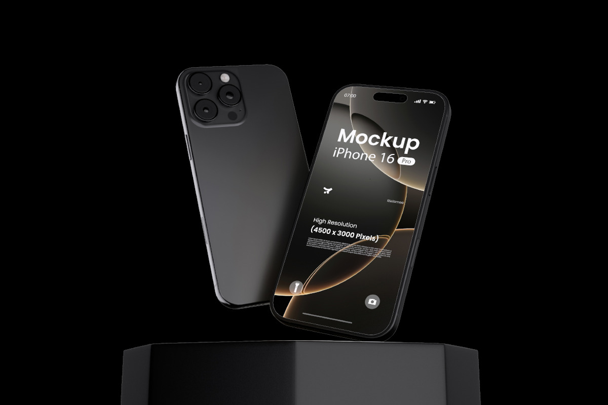 iPhone 16 Pro Mockup Bundle Set, an iPhone Mockup by Rielismee (Photo 3 of 5)