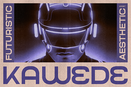 Kawede - Futuristic Aesthetic Fonts, a Sans Serif Font by Konstantine Studio
