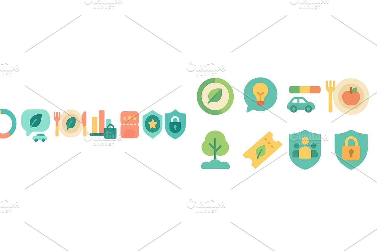 Colorful icons representing, a Technology Illustration by ZinetroN