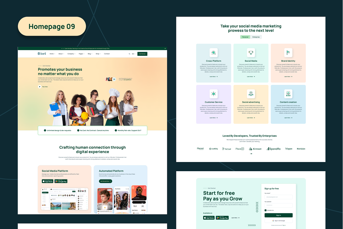 iori - Startup SaaS NextJS Template, a React Template by AliThemes (Photo 10 of 13)
