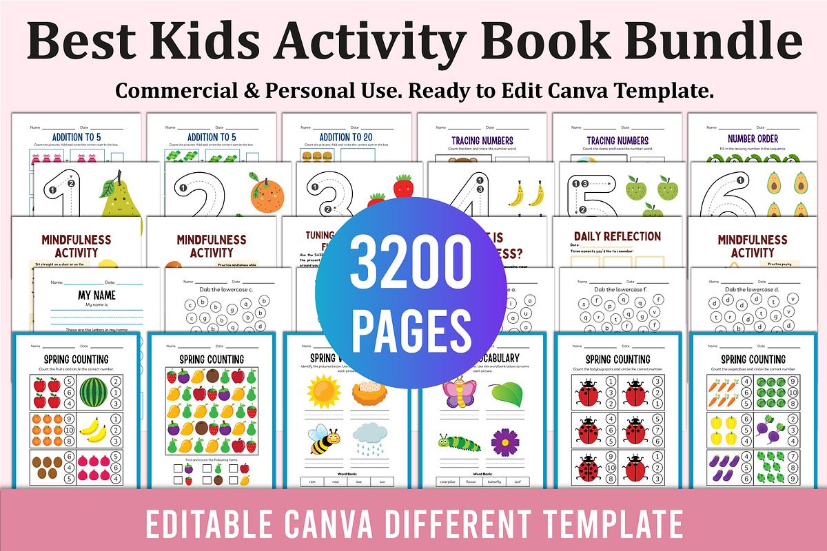 Best Kids Activity Book Bundle, a Stationery Template by Shumaya (Photo 2 of 9)