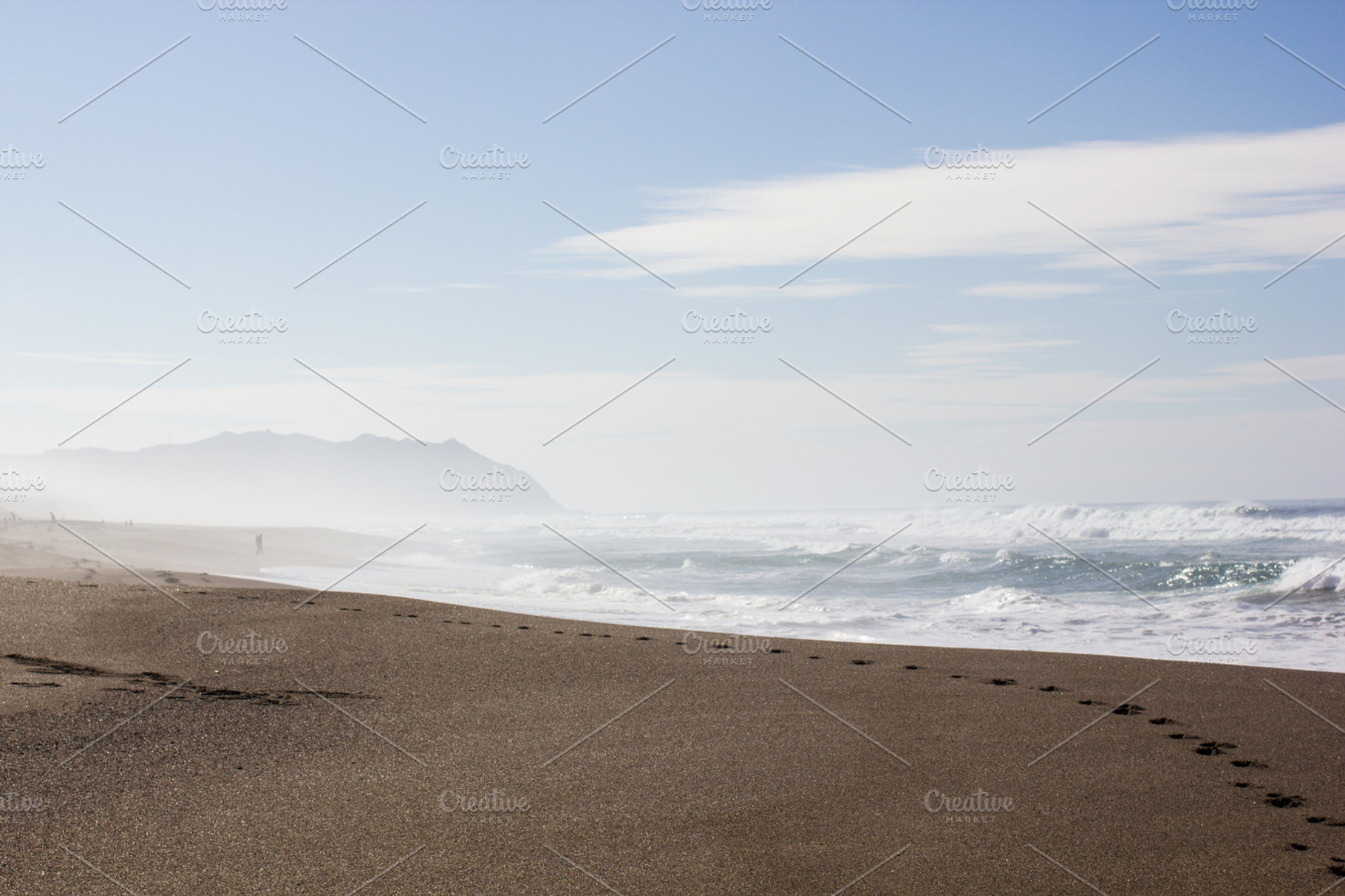 Waves featuring beach, surf, and sand, a Nature Photo by Marsha Abrahams