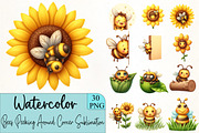 Bees Peeking Around Corner Sublimati, an Illustration by CrexoraLab (Thumbnail 4 of 5)