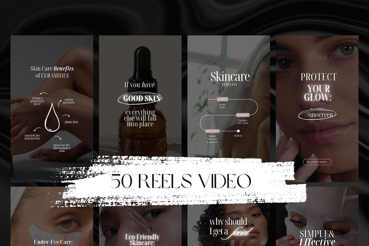 Skincare Instagram Reel Templates, a Social Media Template by design4social (Photo 2 of 9)