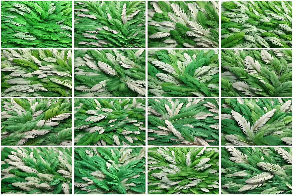 Green Feathers Wallpaper, a Texture Graphic by Forhadx5 (Photo 4 of 5)
