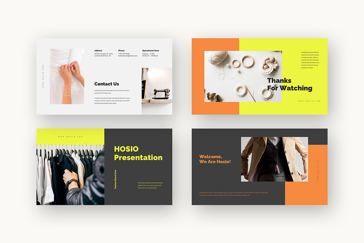 Hosio : Fashion Brand Google Slides, a Presentation Template by Punkl Camp (Photo 9 of 16)