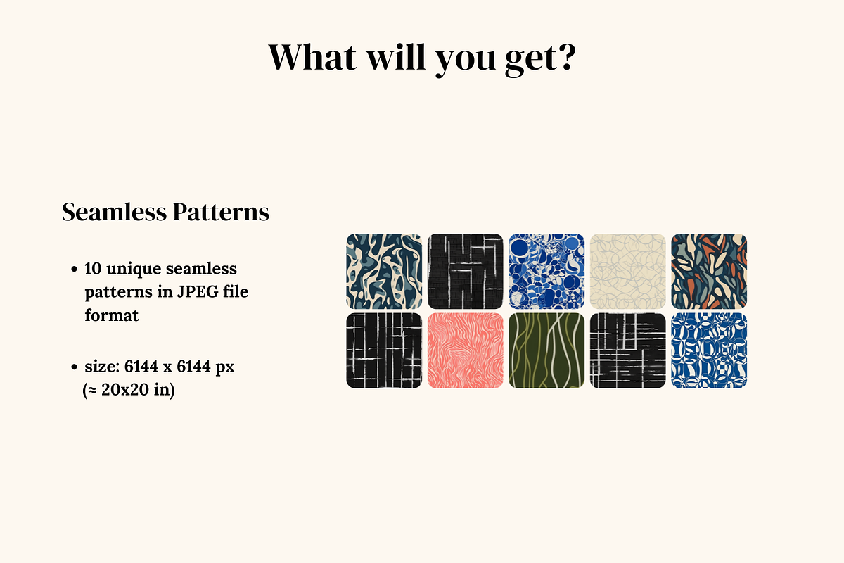 Abstract Seamless Patterns, a Pattern Graphic by Ninterints (Photo 2 of 17)
