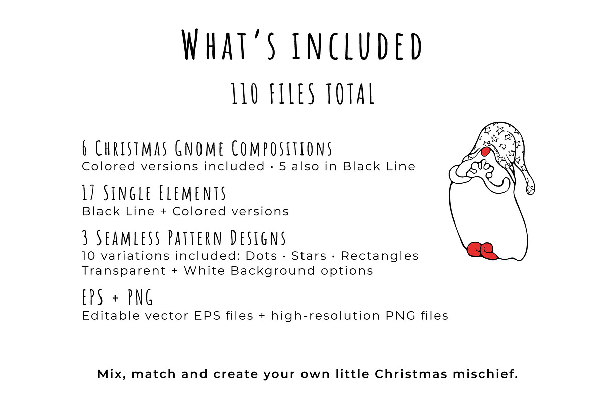 Christmas Gnome Clipart & Patterns, an Object Graphic by bubbled-rabbit (Photo 12 of 16)