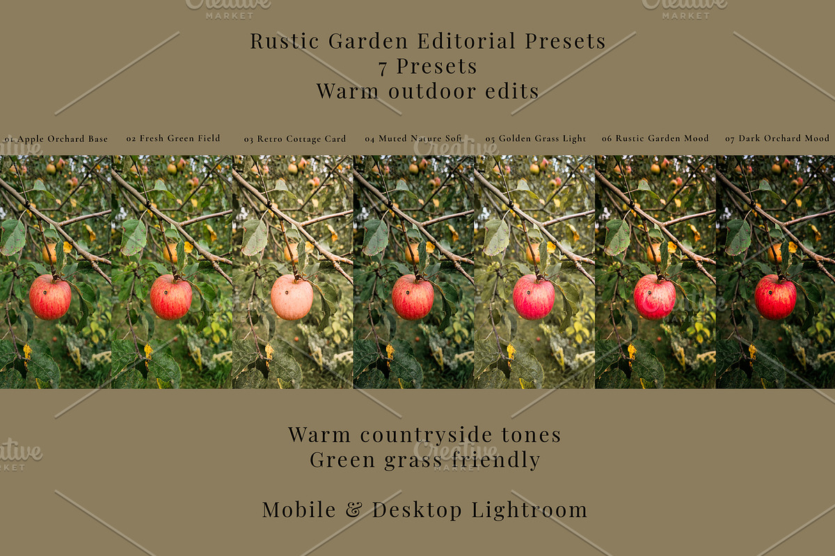 RUSTIC GARDEN EDITORIAL PRESETS, a Preset Add-On by Yulia Furman (Photo 4 of 8)