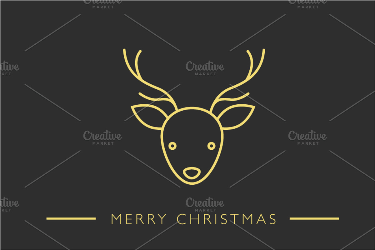 Christmas Stroke Icons set, an Outline Icon by Marish (Photo 4 of 5)