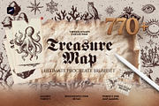 Treasure Map Procreate Brushes, a Shape Add-On by Spasibenko Art (Thumbnail 1 of 13)