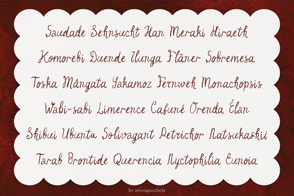 La Bohème whimsical handmade script, a Script Font by alenaganzhela (Photo 8 of 12)
