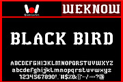 Black Bird font, a Blackletter Font by weknow (Thumbnail 1 of 8)
