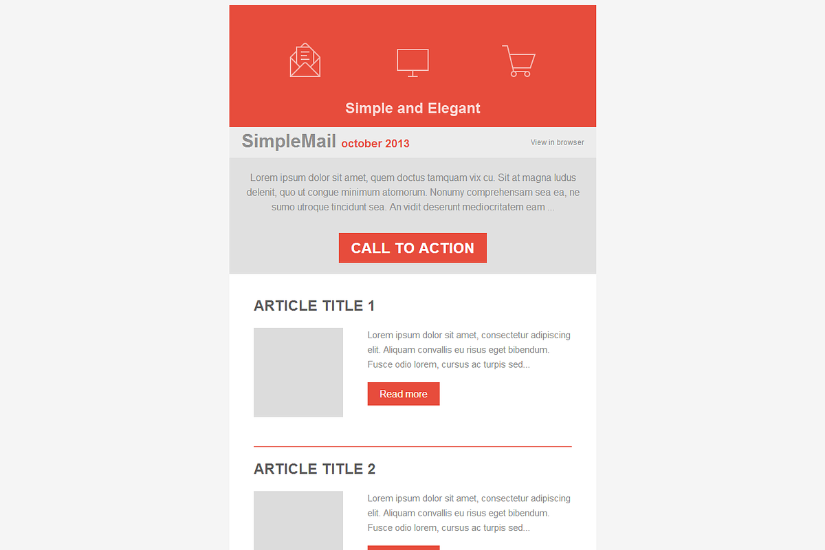 SimpleMail Email Newsletter, a Websites & App Template by Crazyleaf (Photo 3 of 5)