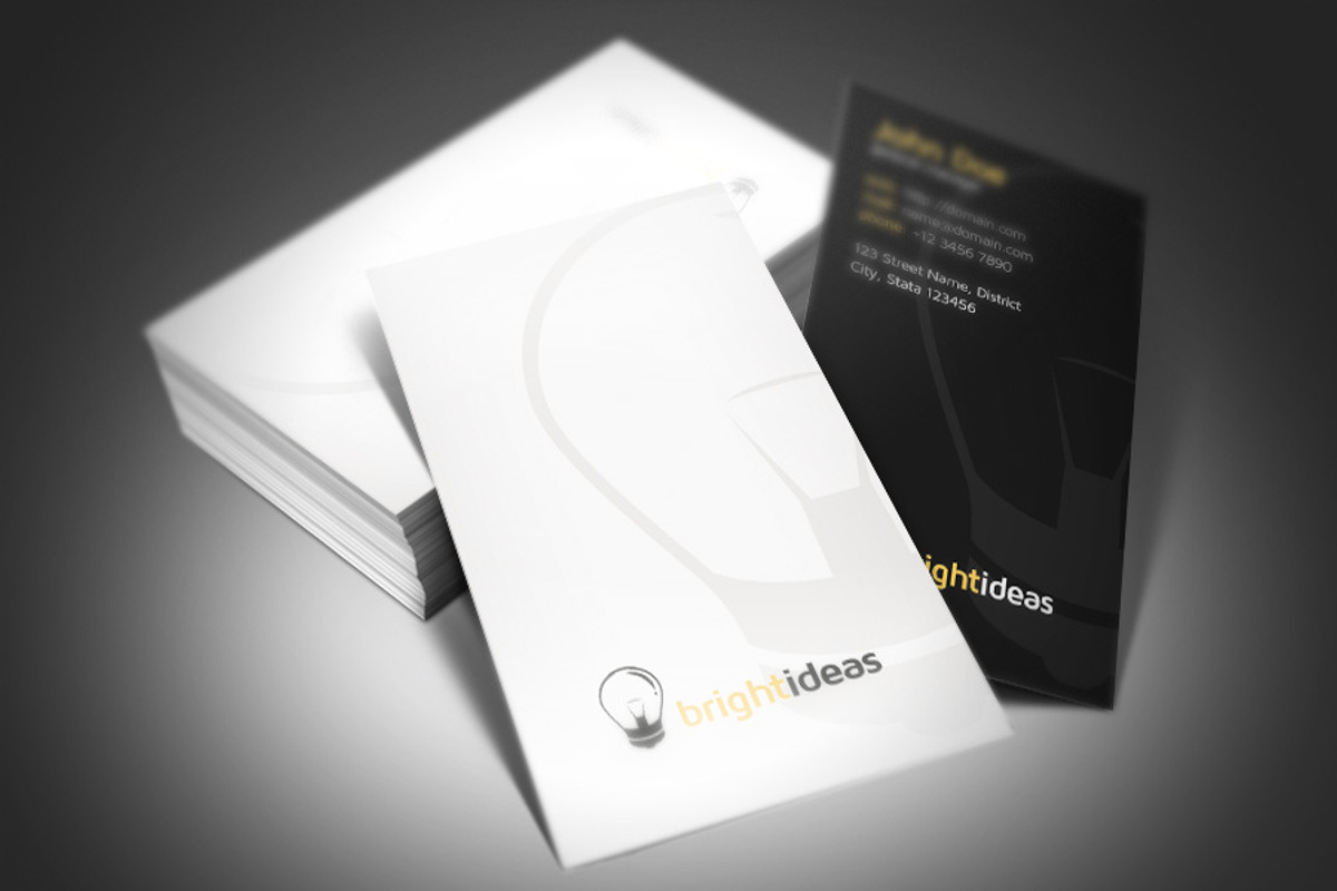 Bright Ideas Business Card, a Business Card Template by Rafael Oliveira (Photo 3 of 4)