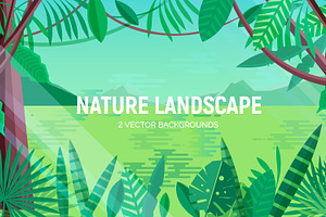 Nature landscape background, a Decorative Illustration by Good Studio