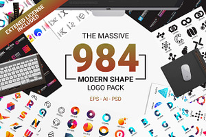 984 Modern Logo Shape, a Branding & Logo Template by Toonsteb