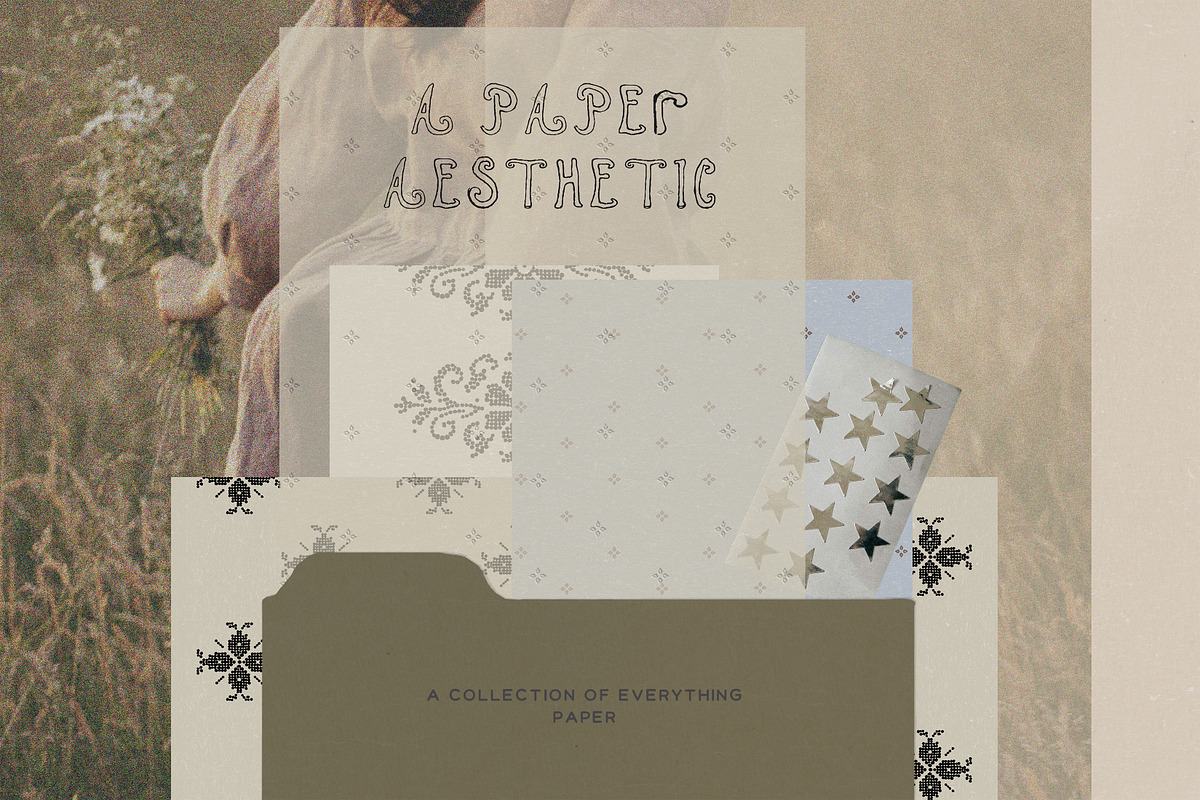 Embroidery Paper Overlay & Texture, a Background Graphic by Laras Wonderland (Photo 4 of 11)
