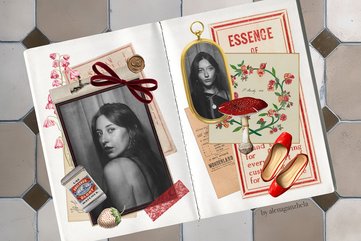 Maison Rouge – Vintage Red Ephemera, an Object Graphic by alenaganzhela (Photo 9 of 9)