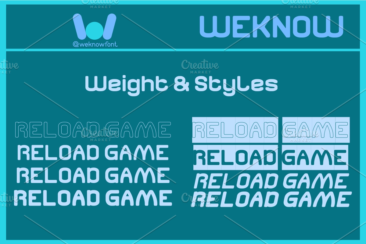 Reload Game font, a Sans Serif Font by weknow (Photo 7 of 8)