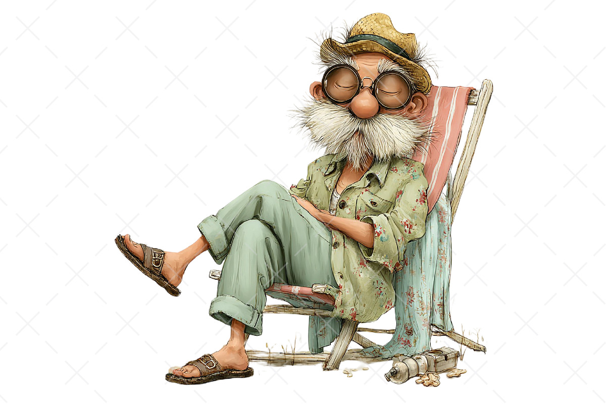 Funny Grandpa Summer set, an Illustration by Craft Nest (Photo 11 of 12)