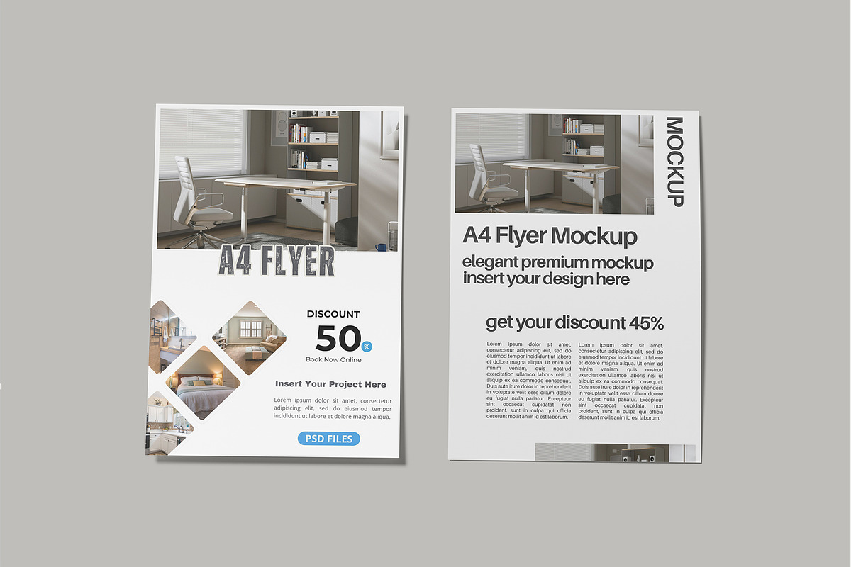 A4 Flyer Mockup, an Advertising Mockup by lamorastudio (Photo 6 of 12)