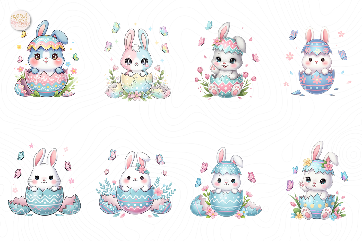 Easter Bunny Peeking PNG Clipart., an Animal Illustration by KennedyStudio (Photo 2 of 5)