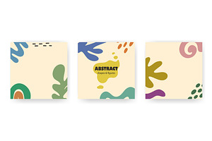 Square backgrounds with abstract, an Illustration by Tati_Kli