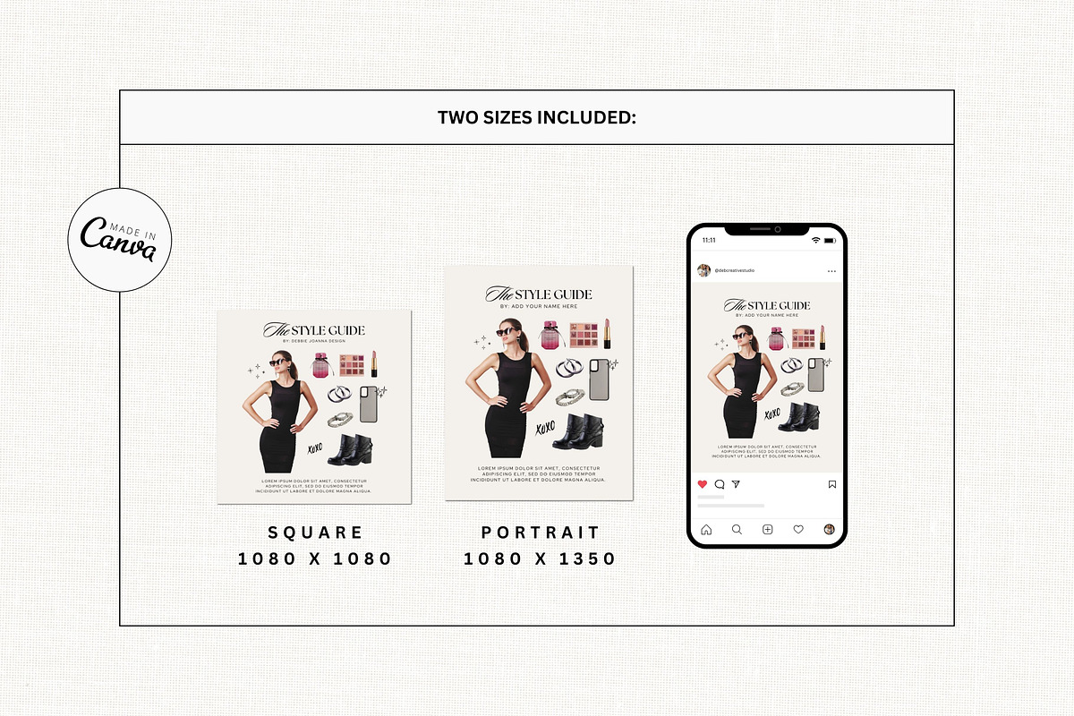 Fashion Blogger LTK Canva Template, a Social Media Template by Deb Creative Studio (Photo 8 of 9)