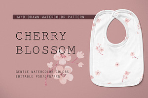 Cherry Blossom - Watercolor Pattern