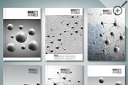 Brochure template with molecules, a Technology Illustration by VectorShop (Thumbnail 1 of 5)