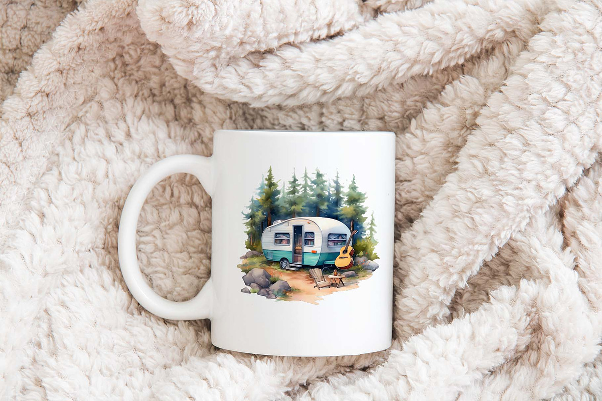 Watercolor Camping Clipart Bundle, an Illustration by Moon Studio (Photo 15 of 15)