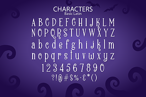 Black Cats And Witches Hats Font Duo