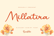 Millatira Elegant Script Font, a Script Font by Basnistudio (Thumbnail 1 of 8)