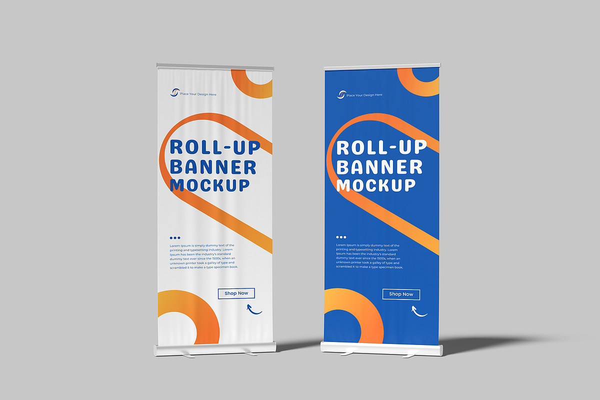 Rollup Banner Mockup, a Print Template by graphictime (Photo 7 of 12)