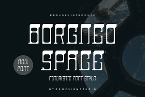 Borgneo Space - Futuristic Font, a Serif Font by QR Design Studio