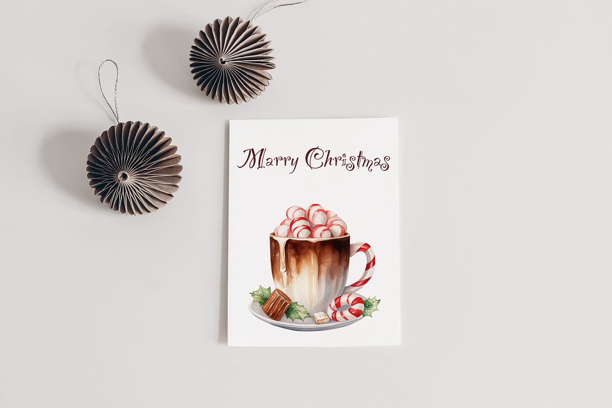 Christmas Drinks Watercolor Clipart, an Illustration by VeronikaArt (Photo 6 of 6)