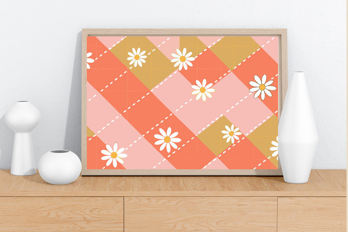 Abstract Flower Prints Set, a Wallpaper Graphic by Helospace (Photo 7 of 10)