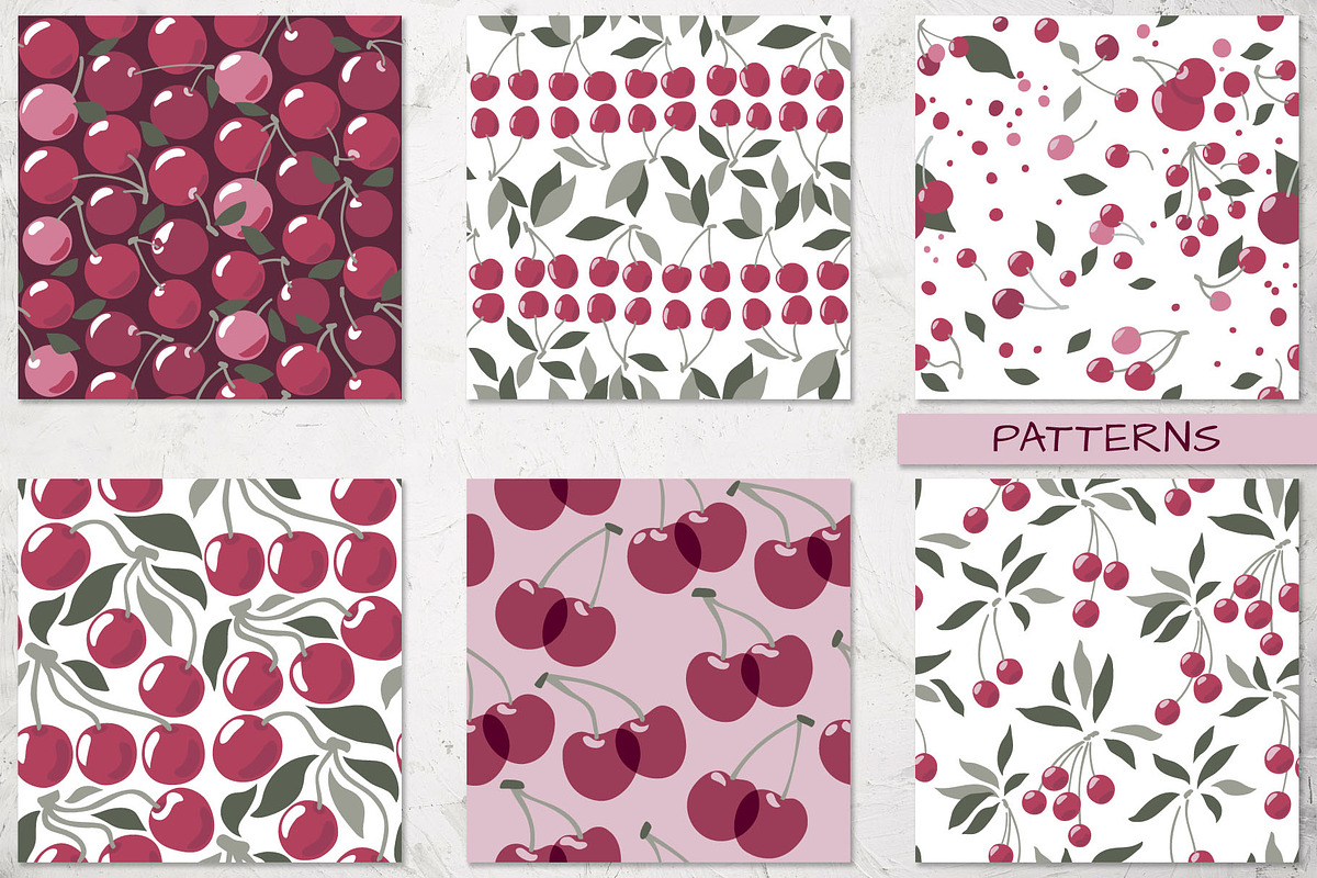 CHERRY, patterns and posters, a Pattern Graphic by pineart (Photo 2 of 6)