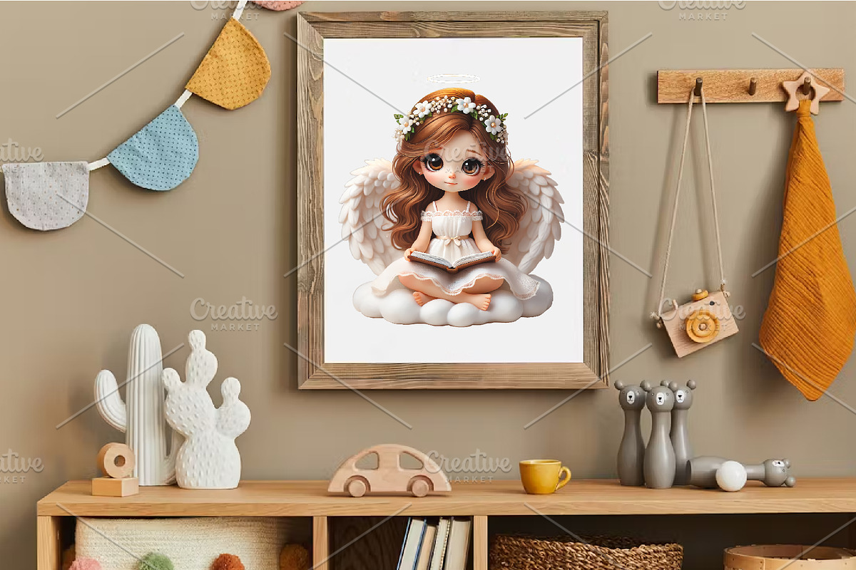 Angel Cartoon Cute. Clipart, PNG., an Animal Illustration by KENO Mascots (Photo 7 of 8)