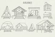 Hand Drawn set|256 Glamping elements, an Object Graphic by Sasha Mitkalova (Thumbnail 2 of 6)