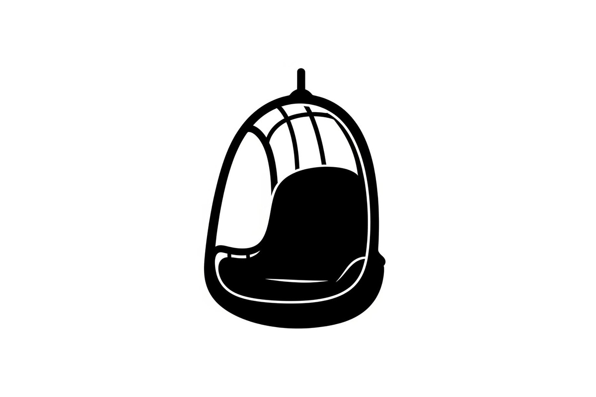 Hanging Egg Chair Silhouette Bundle, an Illustration by Designer_Momina (Photo 20 of 51)
