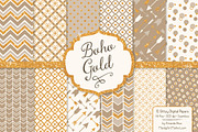 Champagne Bohemian Glitter Patterns, a Pattern Graphic by Amanda Ilkov (Thumbnail 1 of 3)