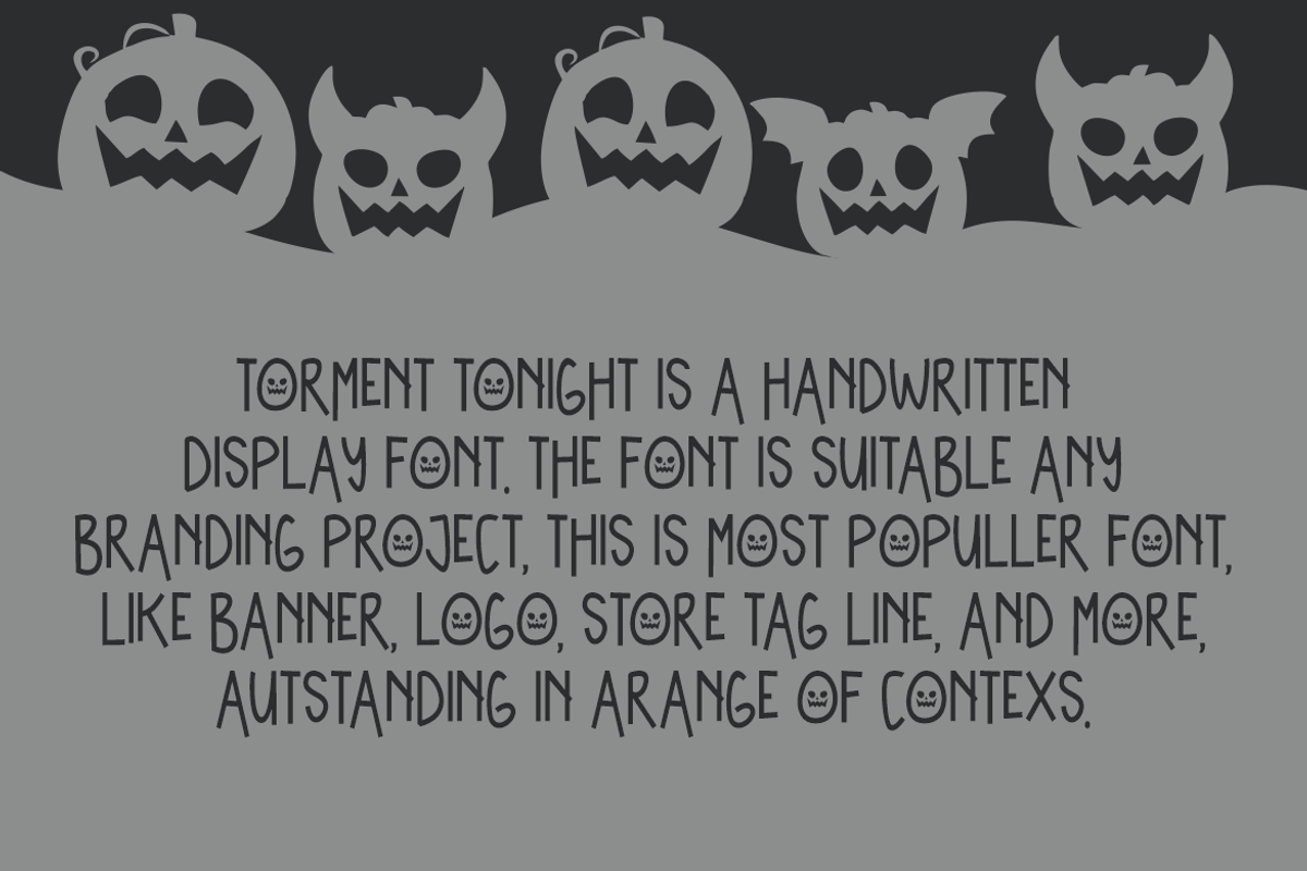 Torment Tonight - Halloween Font, a Handwritten Font by QR Design Studio (Photo 2 of 6)