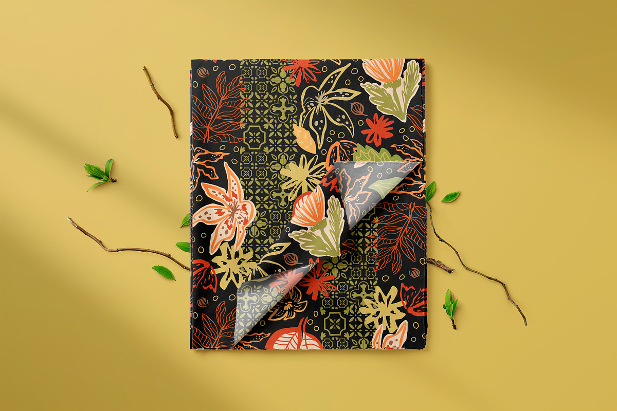Hand drawn Autumn floral patterns, a Pattern Graphic by Tani Kuzminka (Photo 14 of 27)