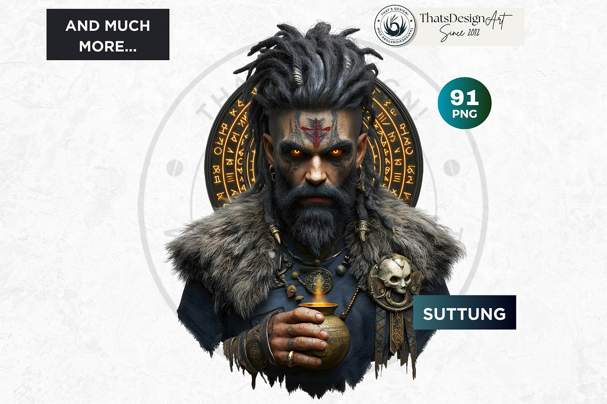 Norse Jotuns Giant Viking Cliparts, a Person Illustration by ThatsDesignArt (Photo 18 of 18)