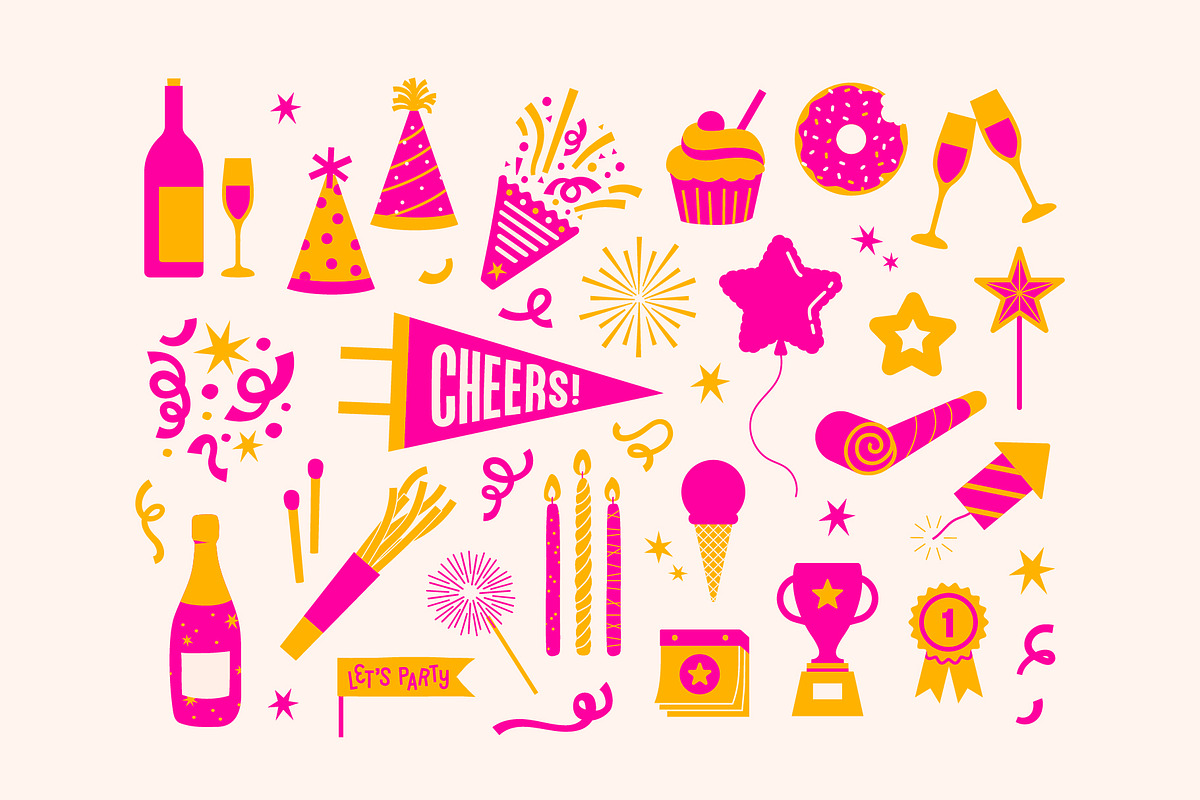 Celebration Graphics Vector Pack, an Object Graphic by Sungy Side Up (Photo 2 of 8)