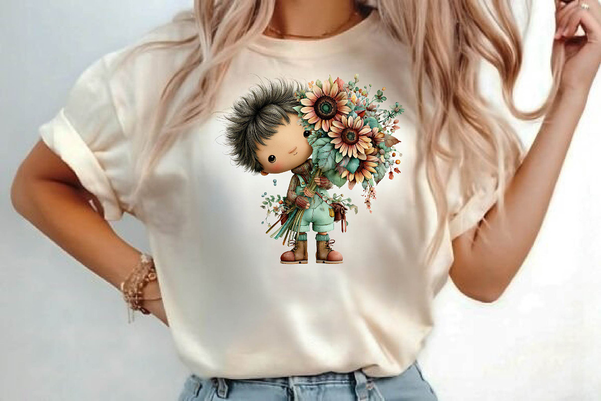 Whimsical Fall Little Boy Clipart, a Seasonal Illustration by fashionaddict (Photo 5 of 7)