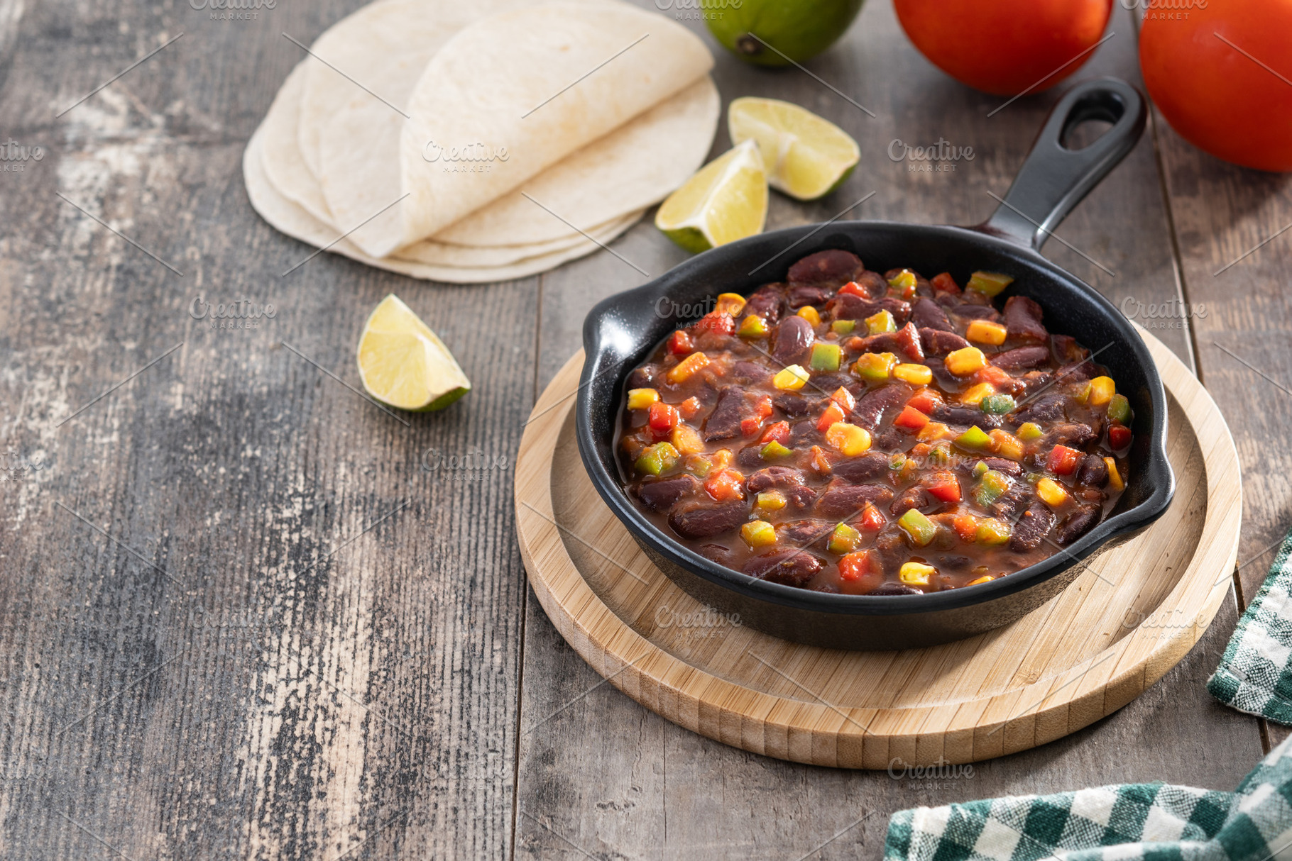 Mexican chilli beans with vegetables, a Food & Drink Photo by etorres69