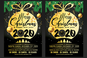Christmas And Happy New Year Flyer